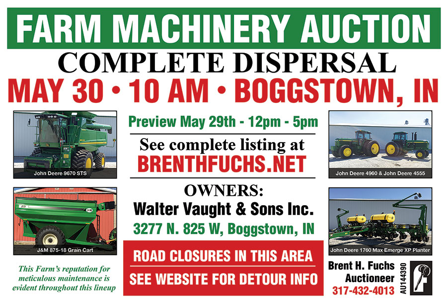 May 30, 2015 - Farm Machinery Auction - Boggstown, IN